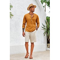 Mens Halloween Shirts Pumpkin Henley Shirts Vintage V Neck Long Sleeve Shirts Washed T Shirts For Men