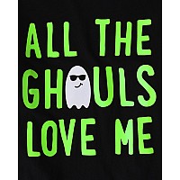 The Childrens Place Boys All Holidays Short Sleeve Graphic Tshirts Halloween Ghouls Glow Xlarge