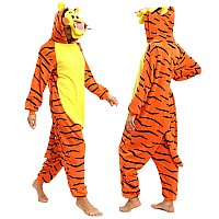 Naitoke Adults Animal Onesie Halloween Costumes Cosplay Pajamas Orange