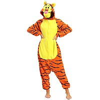 Naitoke Adults Animal Onesie Halloween Costumes Cosplay Pajamas Orange