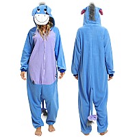 Naitoke Adults Animal Onesie Halloween Costumes Cosplay Pajamas Purple Blue