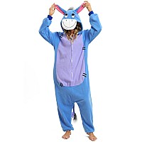 Naitoke Adults Animal Onesie Halloween Costumes Cosplay Pajamas Purple Blue