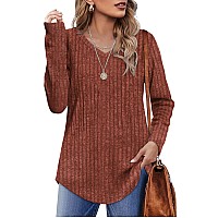 Ofeefan Womens Halloween Shirts Fall Sweaters For Women 2023 Caramel Orange Xl