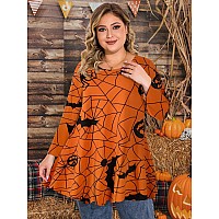 Belaroi Halloween Shirts For Women Plus Size Tops 34 Sleeve Tunic Shirts For Leggings Halloween Costumes Pumpkin Witch Horror