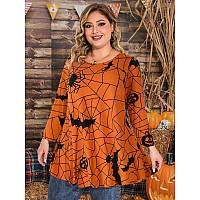 Belaroi Halloween Shirts For Women Plus Size Tops 34 Sleeve Tunic Shirts For Leggings Halloween Costumes Pumpkin Witch Horror