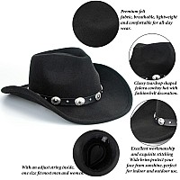 Kids Western Hats Boys Girls Cowboy Felt Fedora With Belt Buckle 37T