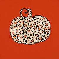 Fall Pumpkin Shirts Womens Casual Autumn Holiday Graphic Tees V Neck Halloween Tops Xxl Orange