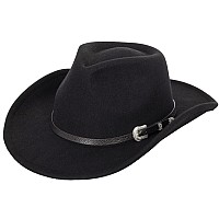 Kids Western Hats Boys Girls Cowboy Felt Fedora With Belt Buckle 38T