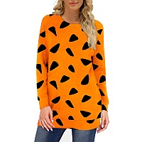 Ofeefan Womens Tops Dressy Causal Long Sleeve Crew Neck Fall Halloween Sweatshirt Xl