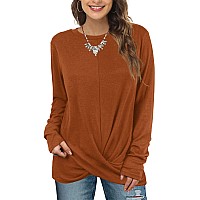 Jescakoo Womens Fall Tops Dressy Casual Fall 2023 Halloween Sweatshirts For Women Orange 2Xl