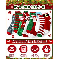 Liitrsh 40 Pairs Christmas Fuzzy Socks Women Kids Holiday Socks Fluffy Christmas Socks Advent Calendar Socks For Holiday Favors