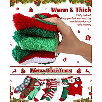 Liitrsh 40 Pairs Christmas Fuzzy Socks Women Kids Holiday Socks Fluffy Christmas Socks Advent Calendar Socks For Holiday Favors