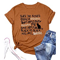 Halloween T Shirt Women Sanderson Letter Print Graphic Tshirt Hocus Pocus Tees Tops