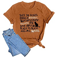 Halloween T Shirt Women Sanderson Letter Print Graphic Tshirt Hocus Pocus Tees Tops