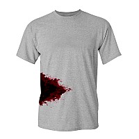 Blood Splatter Graphic Sarcastic Movie Halloween Zombie Funny T Shirt Xl Sp Grey