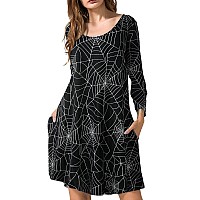 Jollielovin Women 34 Sleeve Plus Size Halloween Casual Fall Dresses 2024 Crew Neck T Shirt Long Tunic Dress