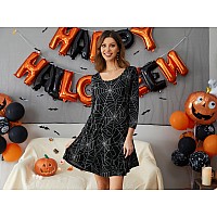 Jollielovin Women 34 Sleeve Plus Size Halloween Casual Fall Dresses 2024 Crew Neck T Shirt Long Tunic Dress