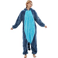 Darkcom Unisex Adult Cosplay Blue Raccoon Onesie Halloween Costume Christmas Pajamas For Women Men Xlarge