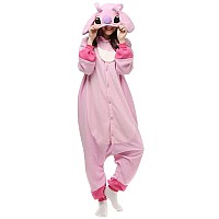 Royal Wind Adult Stich Costume Onesie Animal Pajamas Halloween Cosplay Costumes Sleepwear Homewear Party Wear Pink Large