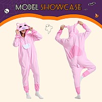 Royal Wind Adult Onesie Animal Pajamas Halloween Cosplay Costumes Party Wear Zipper Pink S