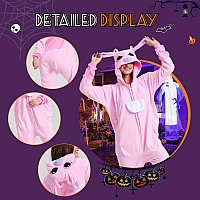 Royal Wind Adult Onesie Animal Pajamas Halloween Cosplay Costumes Party Wear Zipper Pink S