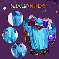 Royal Wind Adult Onesie Animal Pajamas Halloween Cosplay Costumes Party Wear Zipper Blue S