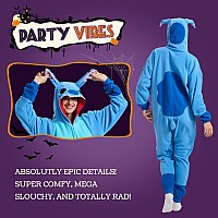 Royal Wind Adult Onesie Animal Pajamas Halloween Cosplay Costumes Party Wear Zipper Blue S