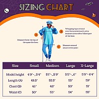 Royal Wind Adult Onesie Animal Pajamas Halloween Cosplay Costumes Party Wear Zipper Blue S