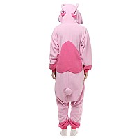 Deagui Unisexadult Animal Onesies Pajamas Halloween Costume Cosplay Funny Christmas Party Wear Daily Carton Outfit Pink Large