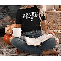 Yi Xiang Ran Halloween T Shirt Women Sanderson Shirt Witches Graphic Tees Casual Short Sleeve Holiday Shirts Topsalemblack Xl