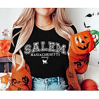 Yi Xiang Ran Halloween T Shirt Women Sanderson Shirt Witches Graphic Tees Casual Short Sleeve Holiday Shirts Topsalemblack Xl