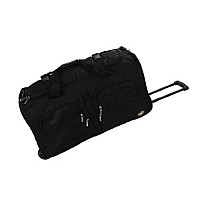 Rockland Rolling Duffel Bag, Black, 30-Inch