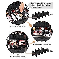 Relavel Extra Large Makeup Bag, Makeup Case Professional Makeup Artist Kit Train Case Travel Cosmetic Bag Brush Organizer, Waterproof Leather Material, with Adjustable Shoulder Straps and Dividers