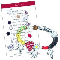 Roman Story Of Jesus Christ Multicolor Beaded Charms Fashion Bracelet With Story Card Adult Size