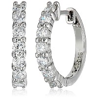 Amazon Essentials Sterling Silver Hinged Huggie Hoop Earrings