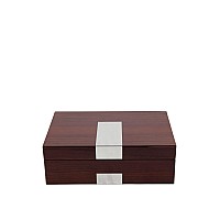 Beyberk International Inc Eight Watch Case Box In High Lacquer Walnut Wood Piano Finish