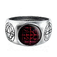 Agla Alchemy Gothic Pewter Talisman Ring Size 7