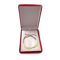 Jewelry Affairs 14K Yellow Real Solid Gold Imperial Herringbone Chain Necklace 30Mm 20