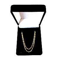 Jewelry Affairs 10K Yellow Real Gold Singapore Chain Necklace 15Mm 18