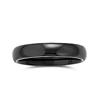 Bling Halloween Jewelry Black Tungsten Unisex Ring 4Mm Size 13