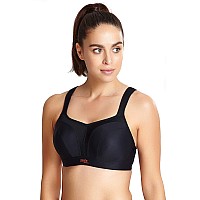 Panache Womens High Impact Underwired Sports Bra Black 38F