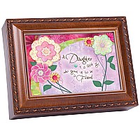 Cottage Garden Daughter Girl Grows Up Woodgrain Rope Trim Jewelry Music Box Plays You Are My Sunshine