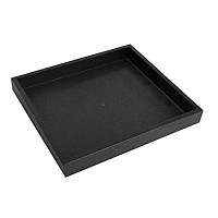 Half Size Black Stackable Plastic Tray 1