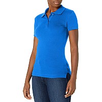 Lee Uniforms Juniors Stretch Pique Polo Royal Blue Large