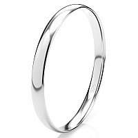 Metal Factory Sterling Silver 2Mm High Polish Plain Dome Tarnish Resistant Comfort Fit Wedding Band Ring Sz 75