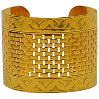 Laruicci 18k Gold Plated Odessa Cuff Bracelet