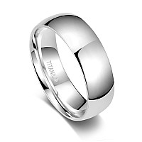 Tigrade 2Mm 4Mm 6Mm 8Mm 10Mm Titanium Ring Plain Dome High Polished Wedding Band Comfort Fit Size 3158Mmsize 135