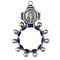 Blue Miraculous Rosary Ring 9421