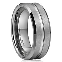 King Will Classic Tungsten Carbide Wedding Band Ring For Men Available In Black Silver Gold Blue Brown Red And Purple Gr