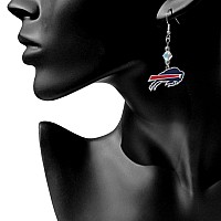 Nfl Siskiyou Sports Womens Buffalo Bills Crystal Dangle Earrings One Size Team Color